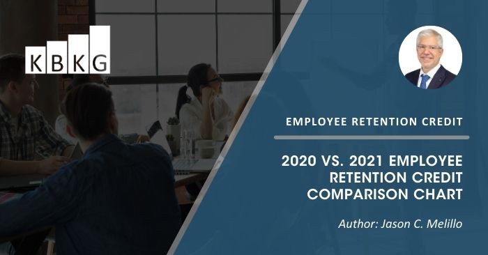 2020 vs. 2021 Employee Retention Credit Comparison Chart