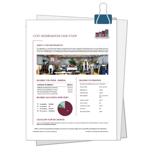 General Retail Cost Segregation Case Study