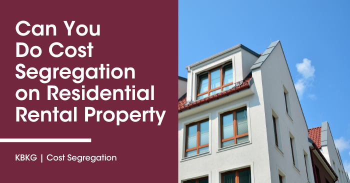 Can You Do Cost Segregation on Residential Rental Property