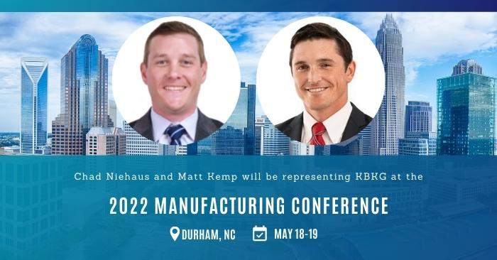 KBKG is Sponsoring the 2022 Manufacturing Conference