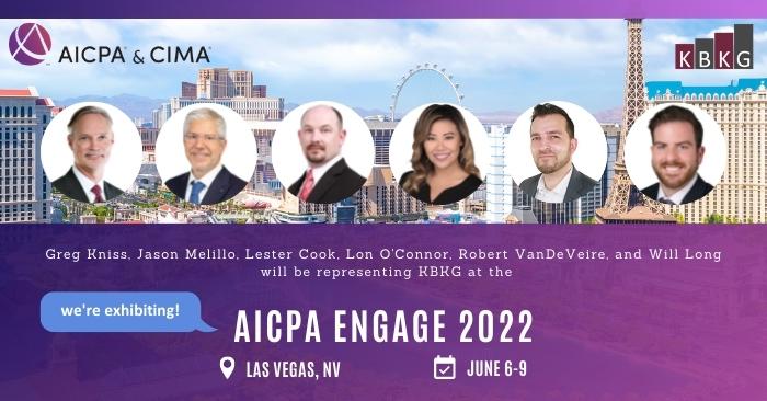 KBKG to Exhibit at AICPA Engage 2022 Conference KBKG to Exhibit at AICPA Engage 2022 Conference