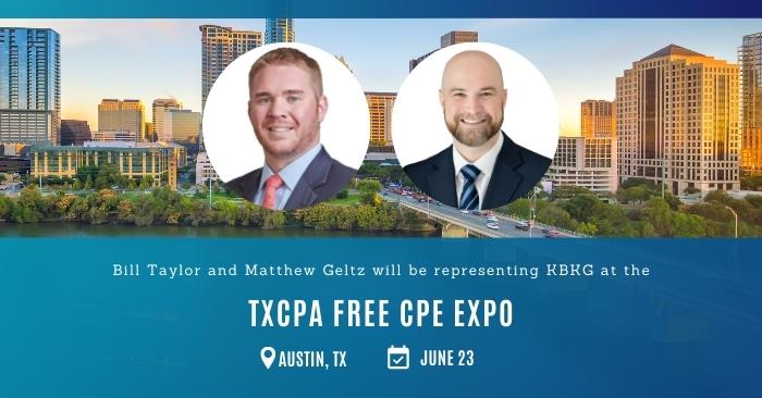 KBKG to Exhibit, Sponsor, and Speak at the TXCPA Free CPE Expo