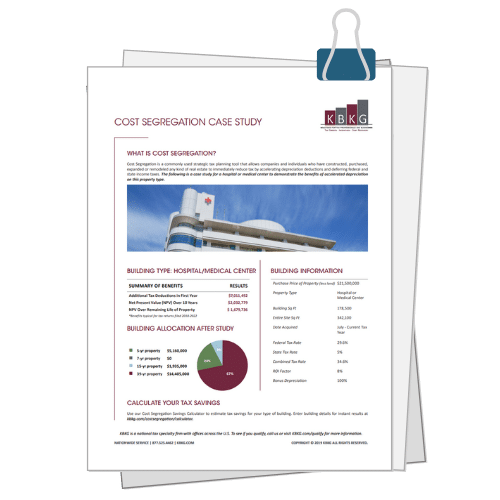 Hospital Cost Segregation Case Study