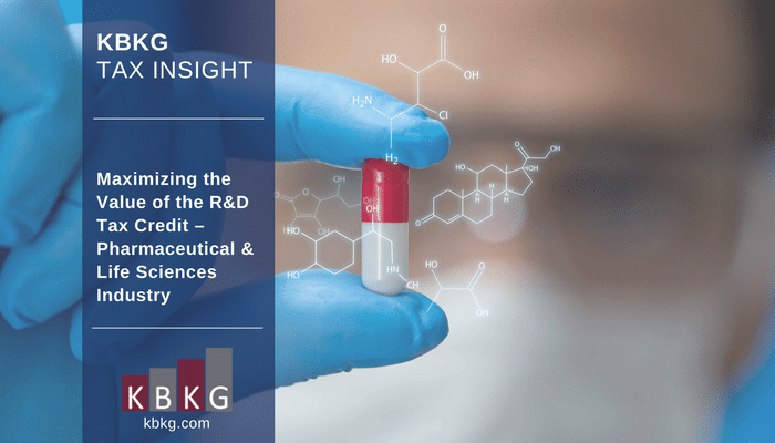 KBKG Tax Insight: Maximizing the Value of the R&D Tax Credit – Pharmaceutical & Life Sciences Industry