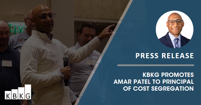 KBKG Promotes Amar Patel to Principal of Cost Segregation