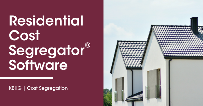 KBKG’s Residential Cost Segregator