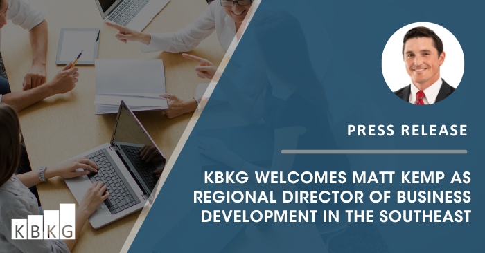 KBKG Welcomes Matt Kemp as Regional Director of Business Development in the Southeast