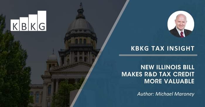 KBKG Tax Insight: New Illinois Bill Makes R&D Tax Credit More Valuable