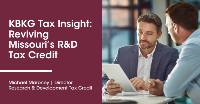 KBKG Tax Insight: Reviving Missouri’s R&D Tax Credit 2023