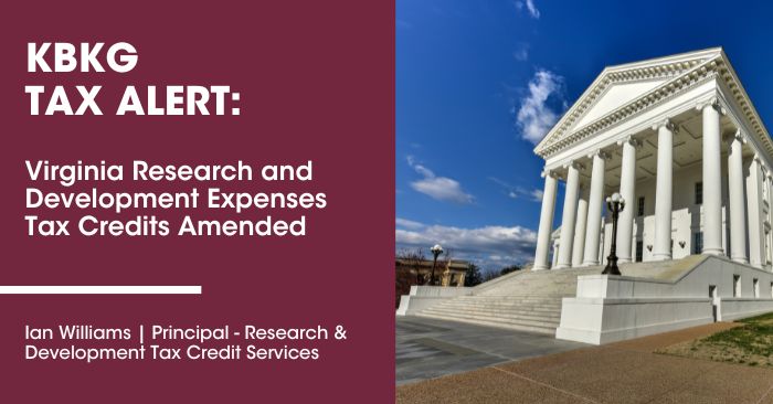 Virginia Research and Development Expenses Tax Credits Amended